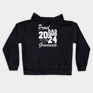 Proud Dad of a 2024 Graduate Class of 2024 Senior Kids Hoodie